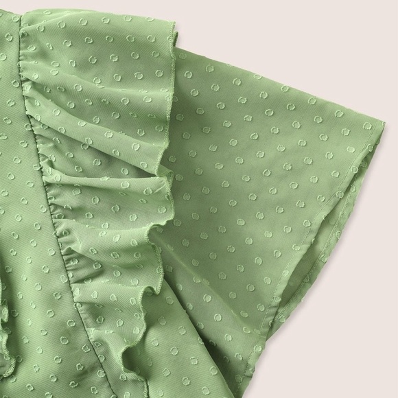 BloomChic Plus Size 3XL Texture Frill Trim Ruffle Sleeve Blouse us22-24 - Picture 6 of 8